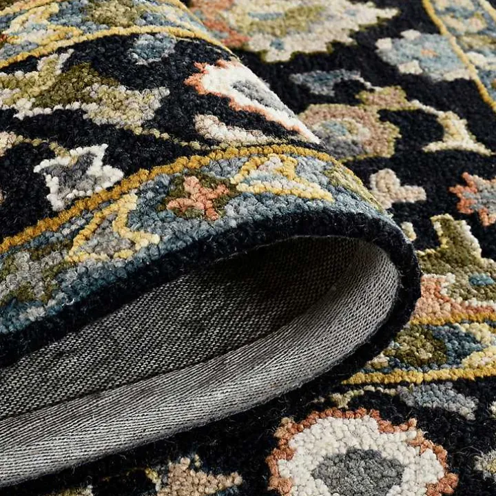 Jackson Black Hand-Tufted Area Rug, 5x7