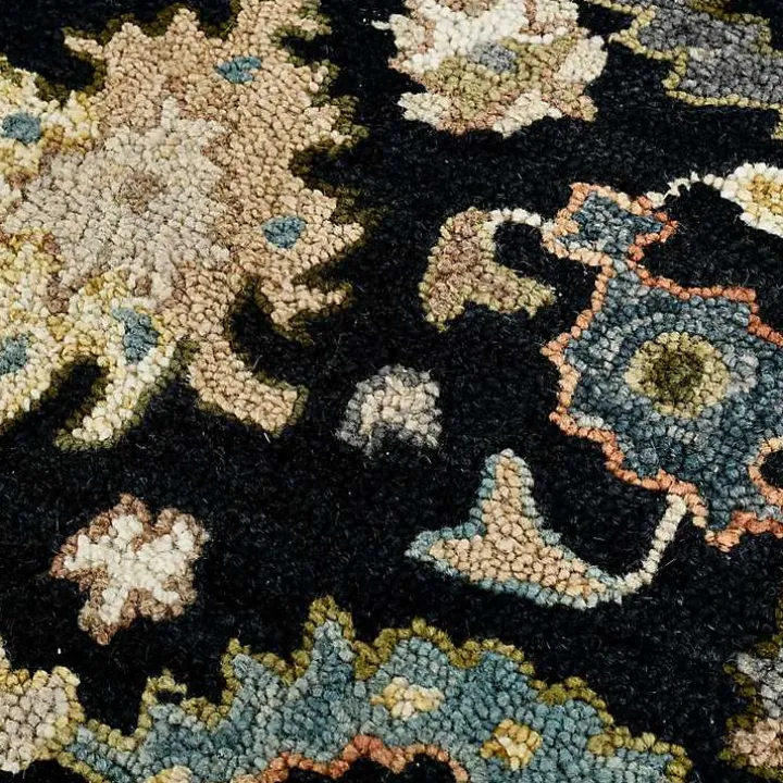 Jackson Black Hand-Tufted Area Rug, 5x7