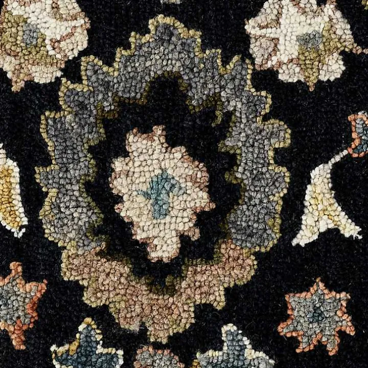 Jackson Black Hand-Tufted Area Rug, 5x7