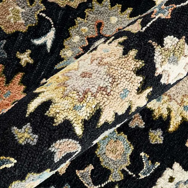 Jackson Black Hand-Tufted Area Rug, 5x7