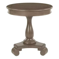 Java Traditional Round Pedestal Accent Table