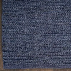 Jaxon Navy Natural Jute Area Rug, 5x7