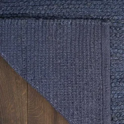 Jaxon Navy Natural Jute Area Rug, 8x10