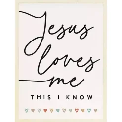 Jesus Loves Me Wood Wall Plaque