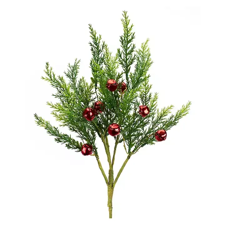 Jingle Bells and Pine Tree Picks, Set of 6