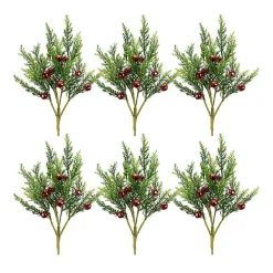 Jingle Bells and Pine Tree Picks, Set of 6