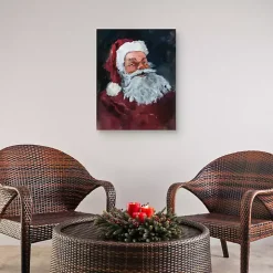 Jolly Santa Christmas Art Print