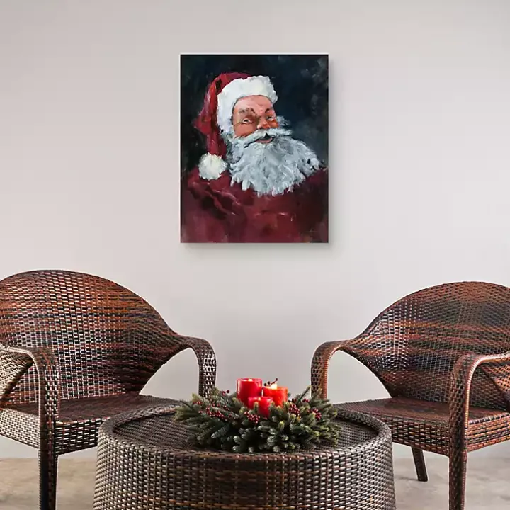 Jolly Santa Christmas Art Print