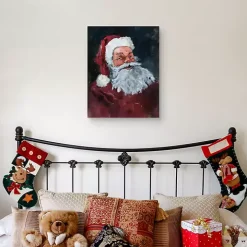 Jolly Santa Christmas Art Print