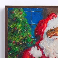 Jolly Santa Cookies and Hot Cocoa Canvas Art Print