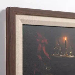 Jolly Santa Reading Framed Art Print