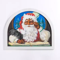 Jolly Santa Writing List Framed Art Print