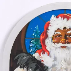 Jolly Santa Writing List Framed Art Print