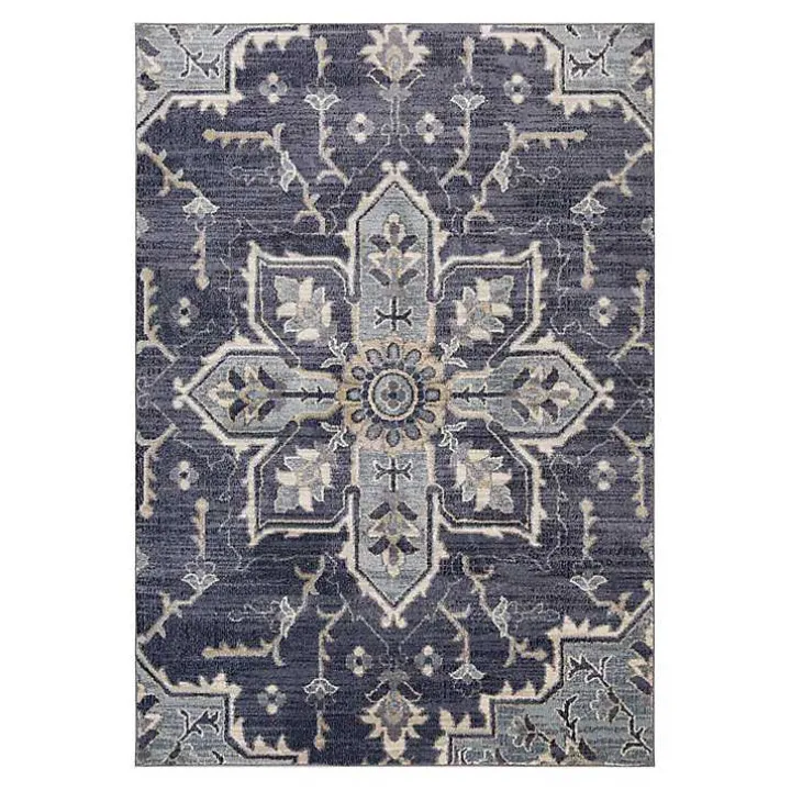 Jordan Eva Purple Medallion Area Rug, 7x10
