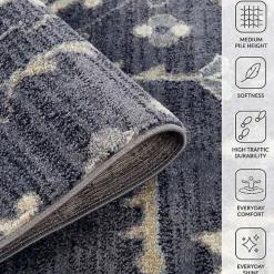 Jordan Eva Purple Medallion Area Rug, 7x10