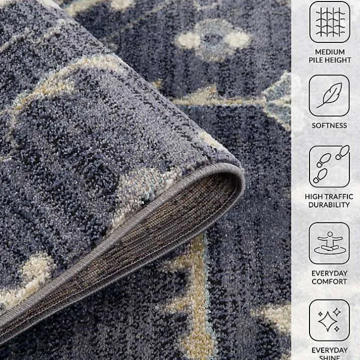 Jordan Eva Purple Medallion Area Rug, 7x10