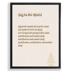 Joy to the World Black Framed Wall Plaque