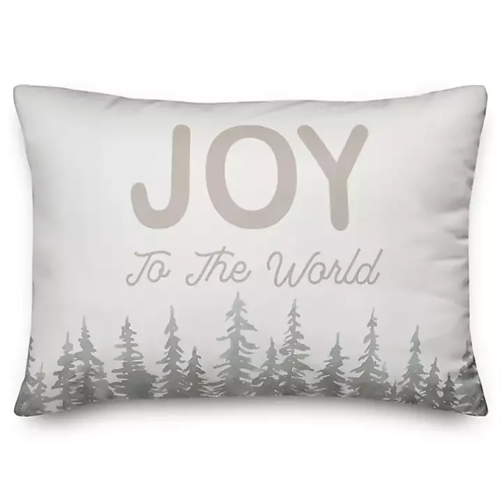 Joy to the World Christmas Pillow