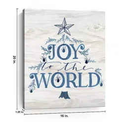Joy to the World Tree Canvas Print