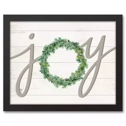 Joy Wreath Framed Art Print