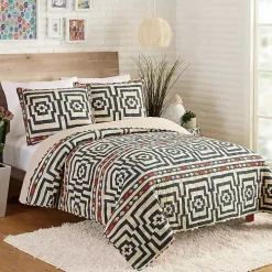 Justina Blakeney Black Hypnotic Queen Quilt Set