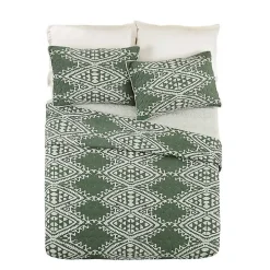 Justina Blakeney Green Aisha Queen Quilt Set
