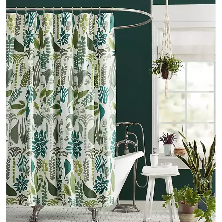 Justina Blakeney Green Jardin Shower Curtain