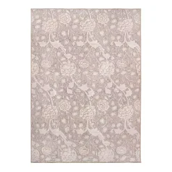 Kalini Natural Floral Washable Area Rug, 5x7