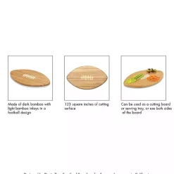 Kansas City Chiefs Bamboo Football Cutting Board