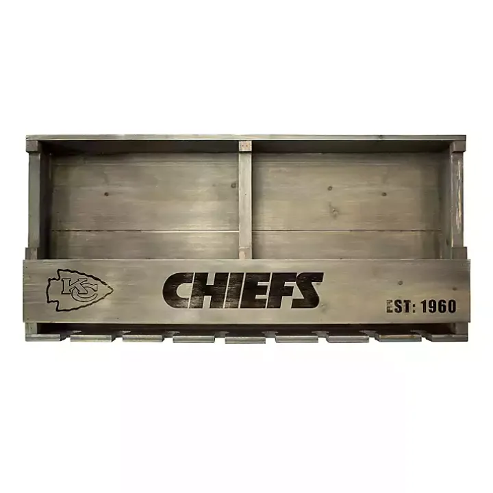 Kansas City Chiefs Reclaimed Wood Bar Shelf