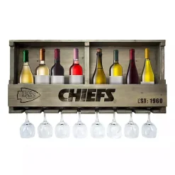 Kansas City Chiefs Reclaimed Wood Bar Shelf