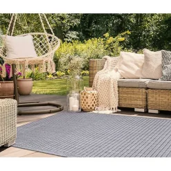 Kaya Navy Gradient Indoor/Outdoor Area Rug, 6x9