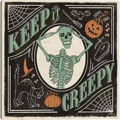 Keep It Creepy Skeleton Canvas Art Print