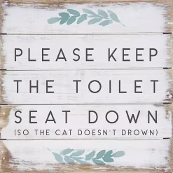Keep the Seat Down Wall Plaque