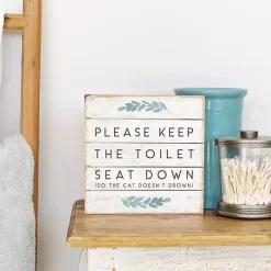 Keep the Seat Down Wall Plaque