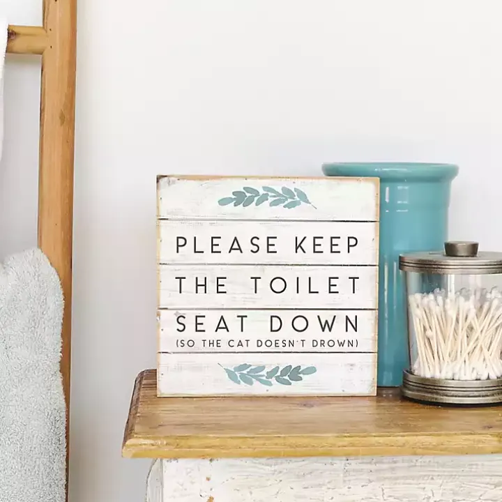 Keep the Seat Down Wall Plaque