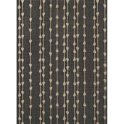 Kendall Gray Vertical Teardrop Outdoor Rug, 5x8