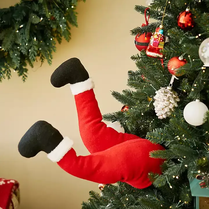 Kicking Santa Legs Christmas Tree Decoration