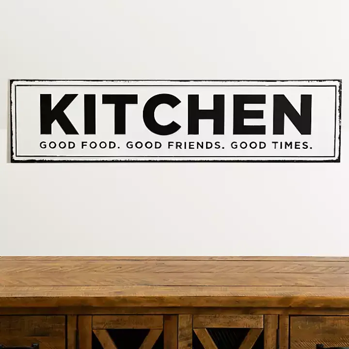 Kitchen Good Food Good Friends Good Times Plaque