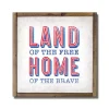 Land of the Free Framed Wood Wall Plaque