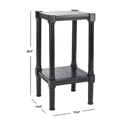 Landry Black Carved Legs Accent Table