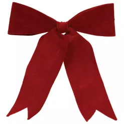 Large Red Velvet Christmas Bows, Set of 2
