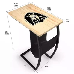 Las Vegas Raiders Wood C-Table