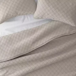 Latte Stitched Diamond 3-pc. King Quilt Set