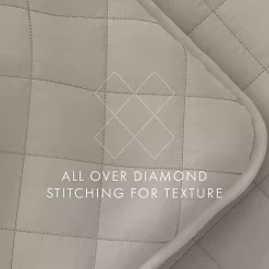 Latte Stitched Diamond 3-pc. King Quilt Set