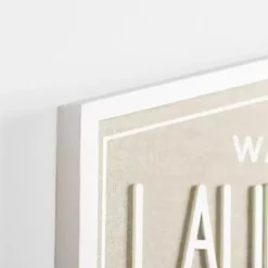 Laundry & Co. Hexagon Wood Plaque