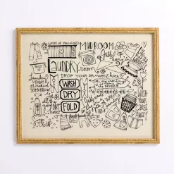 Laundry Words Framed Wall Plaque