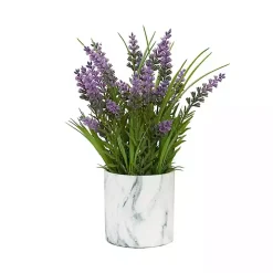 Lavender Arrangement in Marbled Ceramic Planter