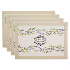 Lavender Garland Cotton Placemats, Set of 4
