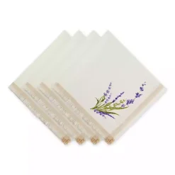 Lavender Sprigs Cotton Napkins, Set of 4